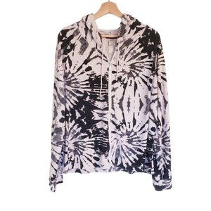 Weekending terry cloth hoodie and shorts‎ size XL tie dye black white full zip
